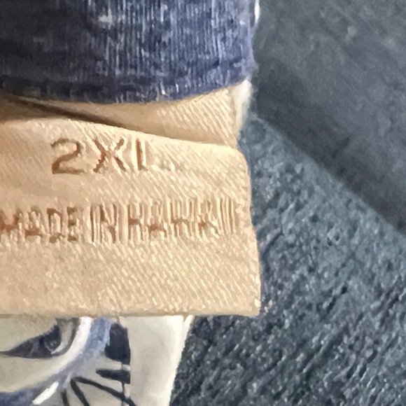 Vintage Hawaiian Blue Floral Button Down Short Sleeve Aloha Hawaii Shirt Mens - Picture 7 of 7